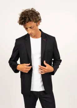 SAINT JAMES Vestes*Blazer en drap de laine St Benoit Navy