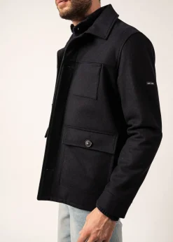 SAINT JAMES Cabans Et Manteaux*Blouson esprit worker St Samuel Navy