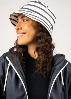 SAINT JAMES Bonnets & Chapeaux*Bob de pluie Rayeecume/marine