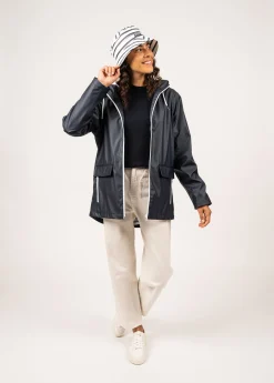 SAINT JAMES Bonnets & Chapeaux*Bob de pluie Rayeecume/marine