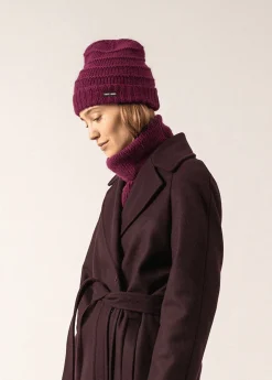 SAINT JAMES Bonnets & Chapeaux*Bonnet en mohair Valais Prune