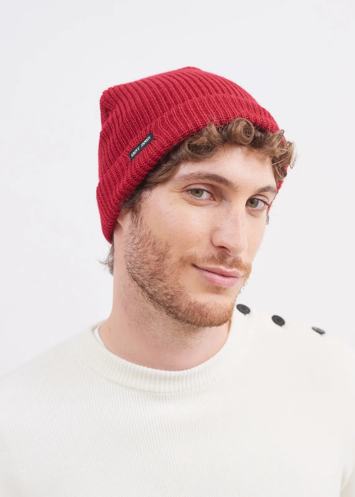 SAINT JAMES Bonnets & Chapeaux*Bonnet uni Perle Medoc