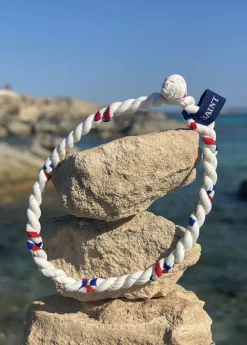 SAINT JAMES Petite Maroquinerie*Bracelet tricolore "ECOLO" Neige/gitane/tulipe