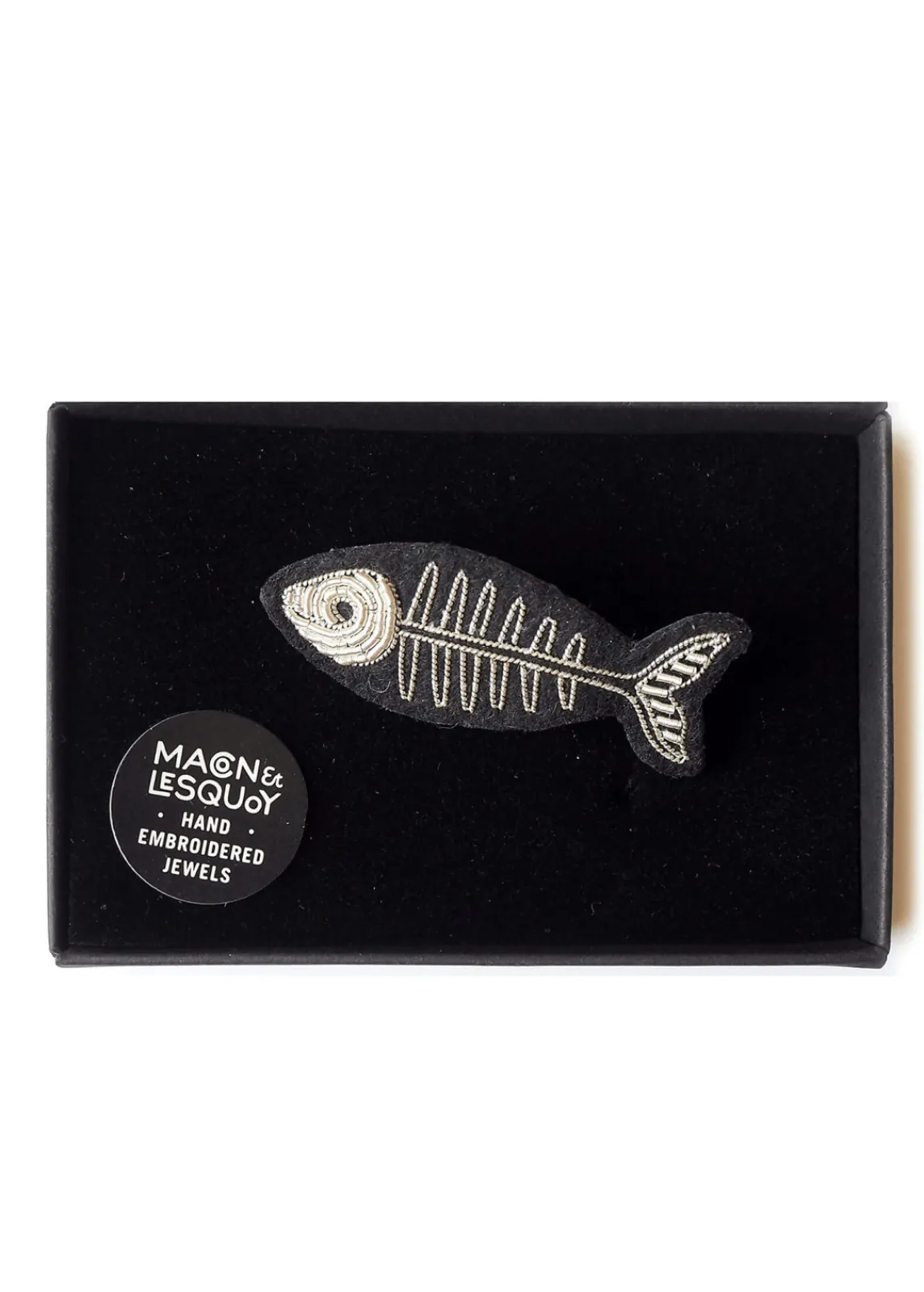 SAINT JAMES Broches*Broche brodée Arête Argent