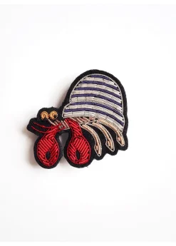 SAINT JAMES Broches*Broche brodée Hermite Blanc/gitane/tulipe