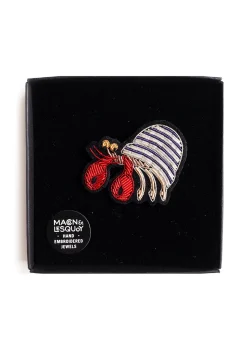 SAINT JAMES Broches*Broche brodée Hermite Blanc/gitane/tulipe