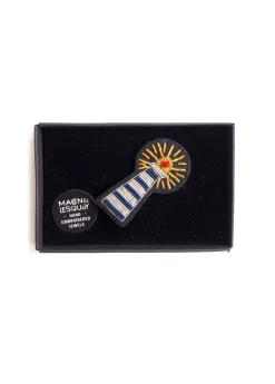 SAINT JAMES Broches*Broche brodée Phare Blanc/bleu