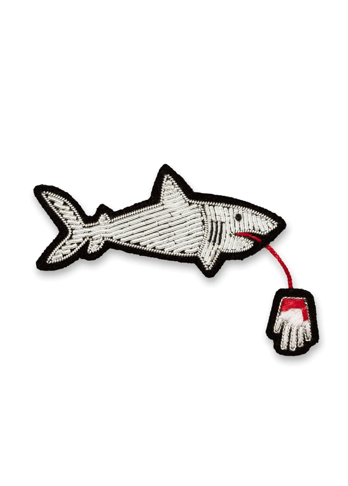 SAINT JAMES Broches*Broche brodée Requin Argent