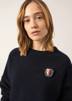 SAINT JAMES Broches*Broche Campus Navy/tulipe