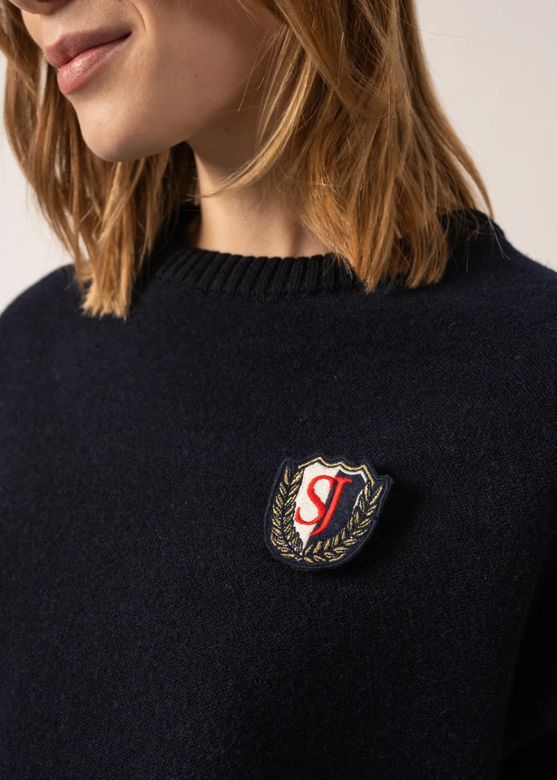 SAINT JAMES Broches*Broche Campus Navy/tulipe