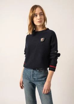 SAINT JAMES Broches*Broche Campus Navy/tulipe