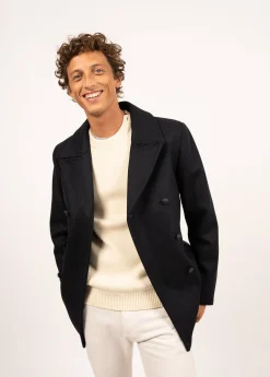 SAINT JAMES Cabans Et Manteaux*Caban authentique Galion Navy