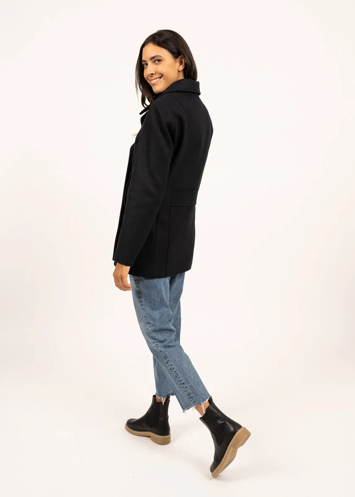 SAINT JAMES Cabans & Manteaux*Caban marin authentique Voilure Navy