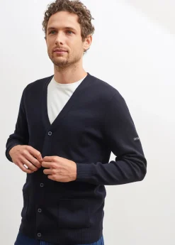 SAINT JAMES Pulls & Gilets*Cardigan boutonné Guingamp Navy