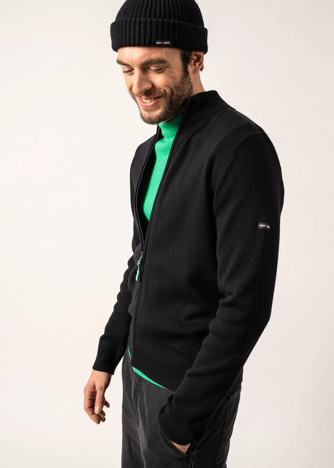 SAINT JAMES Pulls & Gilets*Cardigan Creggan Navy/trefle