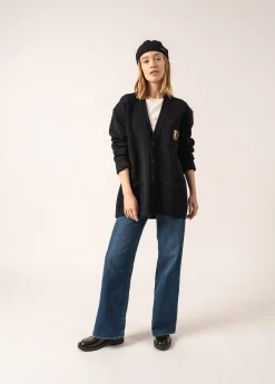 SAINT JAMES Pulls & Gilets*Cardigan en laine Yachting Réédit Navy