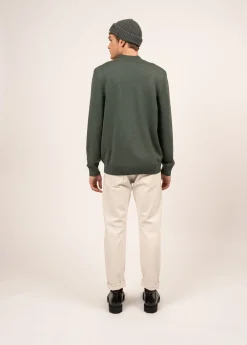 SAINT JAMES Pulls & Gilets*Cardigan zippé Colorado Vegetal/navy