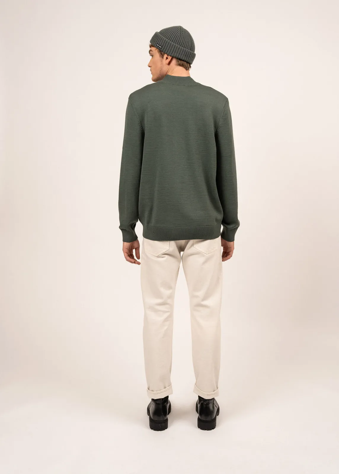 SAINT JAMES Pulls & Gilets*Cardigan zippé Colorado Vegetal/navy