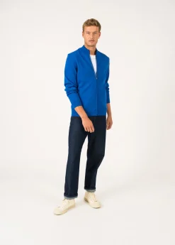 SAINT JAMES Pulls & Gilets*Cardigan zippé Colorado Gitane/navy