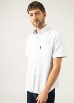 SAINT JAMES Chemises*Chemise manches courtes Amboise Blanc