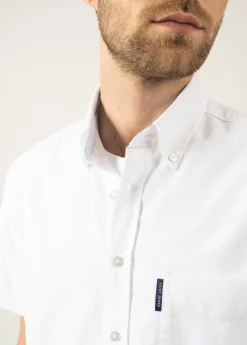 SAINT JAMES Chemises*Chemise manches courtes Amboise Blanc