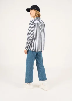 SAINT JAMES Chemises & Blouses*Chemise rayée Lalie Blanc/marine
