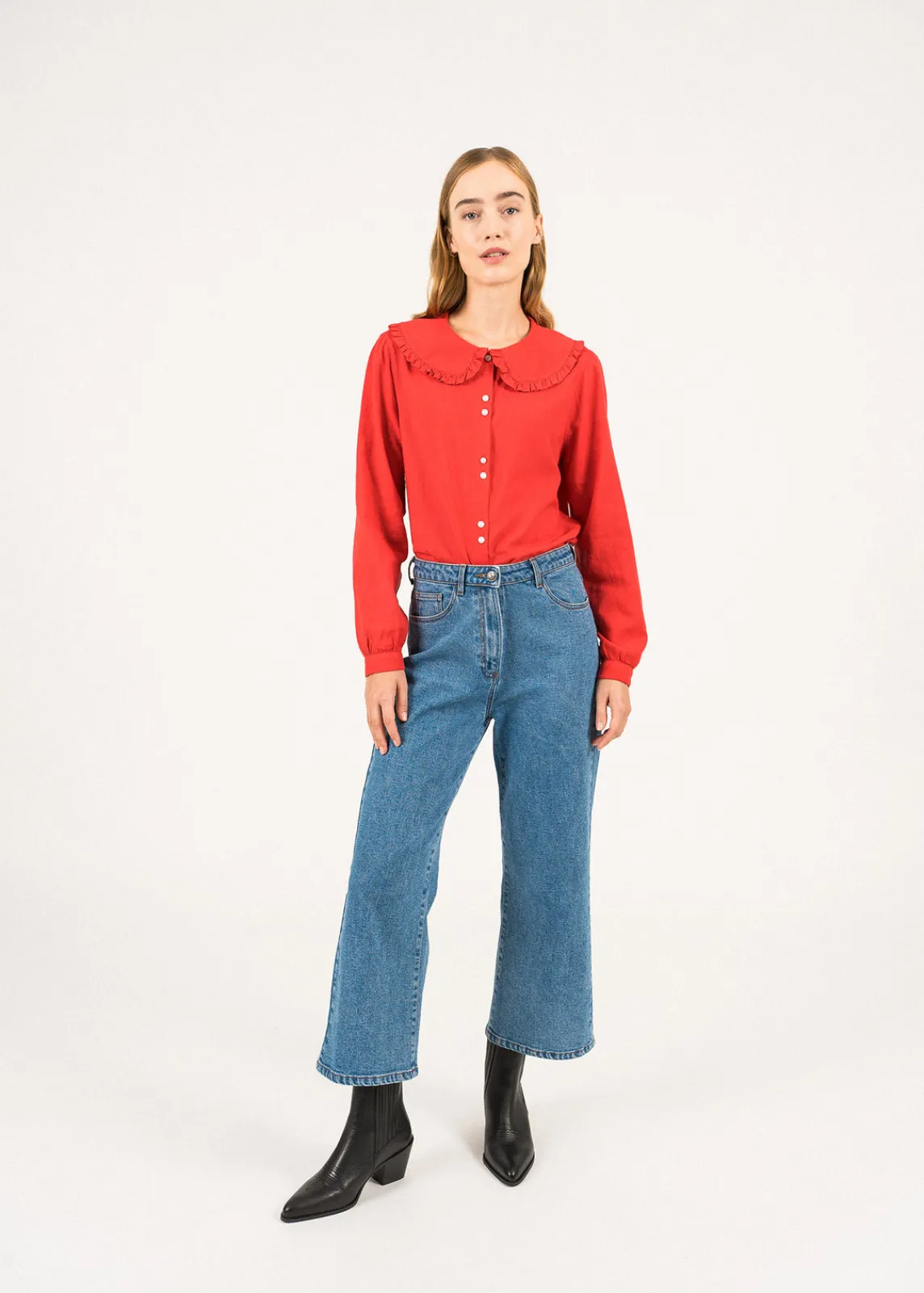 SAINT JAMES Chemises & Blouses*Chemisier à col large Anaelle Tulipe