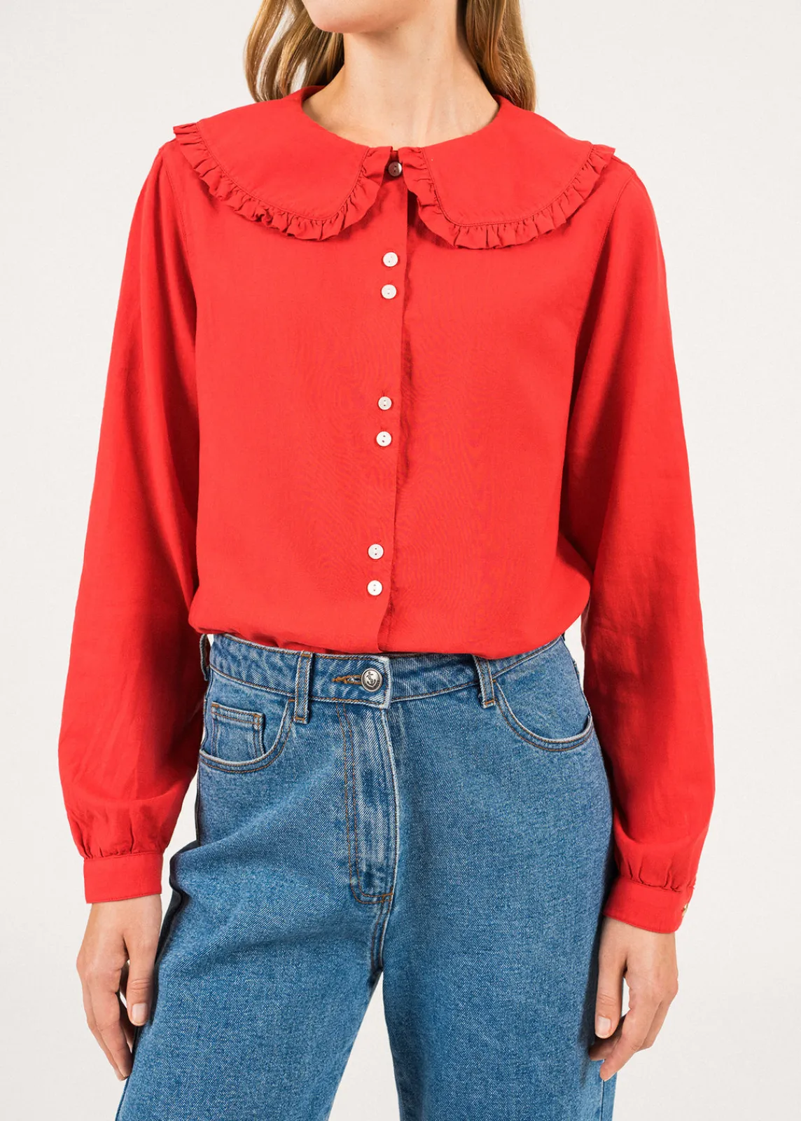 SAINT JAMES Chemises & Blouses*Chemisier à col large Anaelle Tulipe