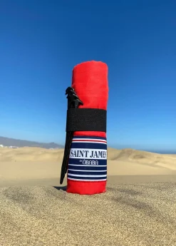 SAINT JAMES Draps De Plage*Drap de plage XXL+ en voile de coton léger Rouge