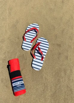 SAINT JAMES Draps De Plage*Drap de plage XXL en voile de coton léger Rouge