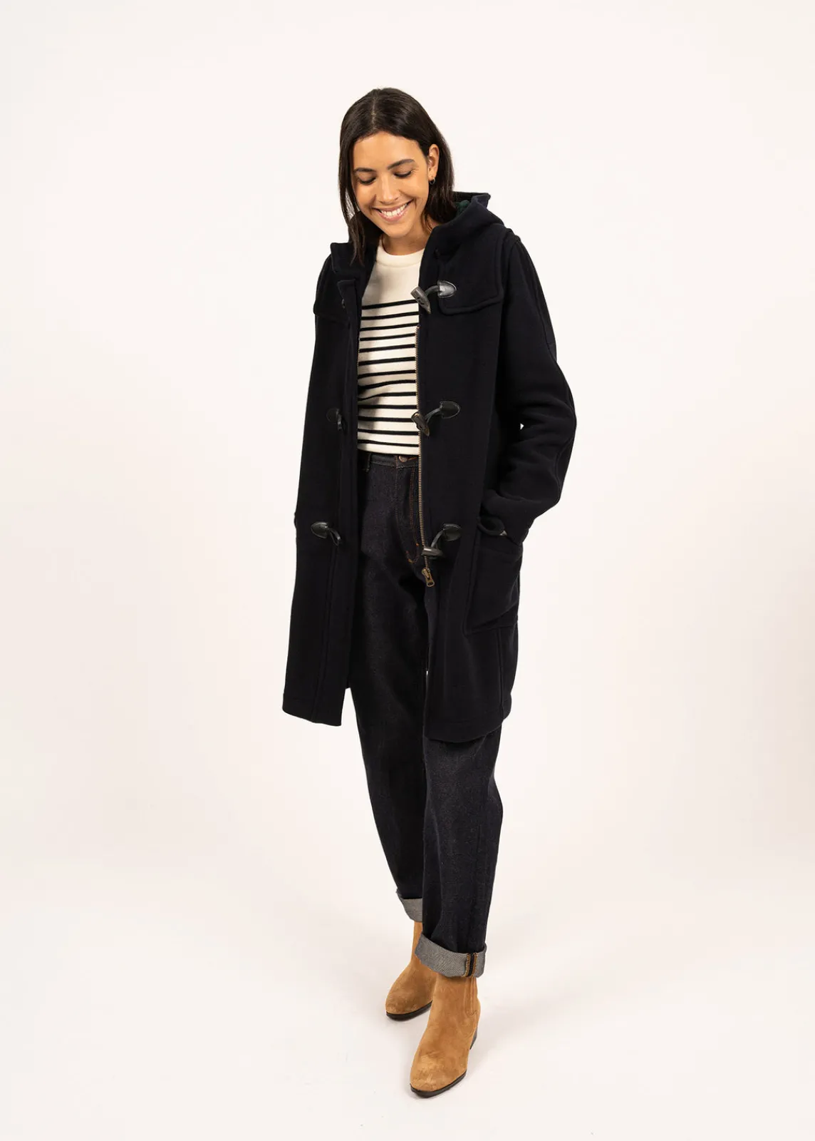 SAINT JAMES Cabans & Manteaux*Duffle-coat Arctique Navy