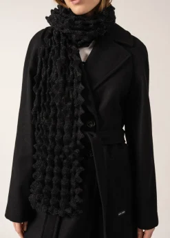 SAINT JAMES Echarpes & Foulards*Echarpe effet "nid d'abeille" Alvéole lurex Navy/champagne