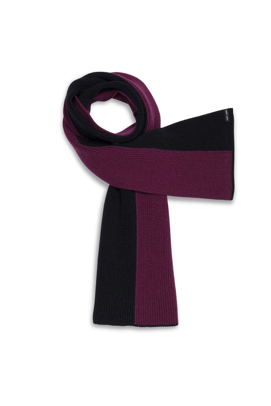 SAINT JAMES Echarpes & Foulards*Echarpe en laine bicolore Canoe Prune/navy