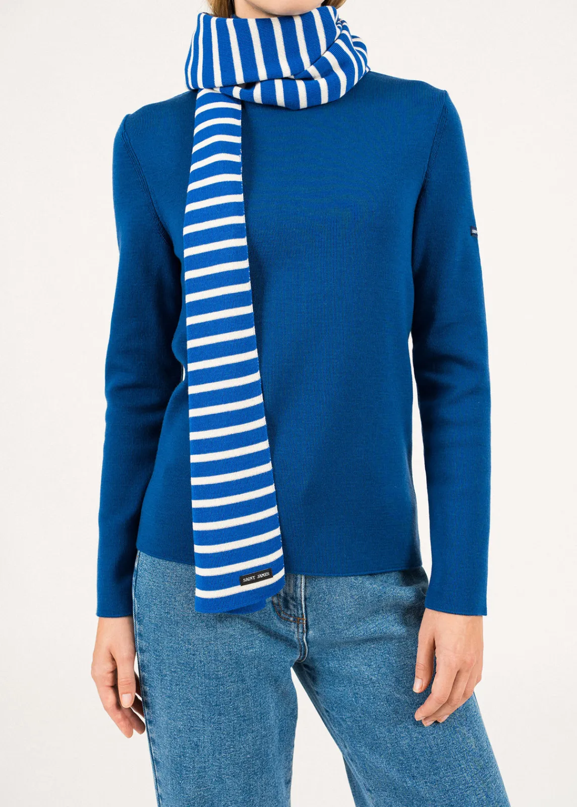 SAINT JAMES Echarpes & Foulards*Echarpe rayée Duguay Gitane/ecume