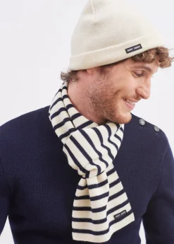 SAINT JAMES Accessoires*Echarpe rayée Scarf Ecru/marine