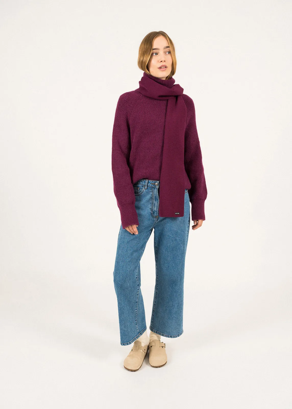 SAINT JAMES Echarpes & Foulards*Echarpe unie Scarf Prune