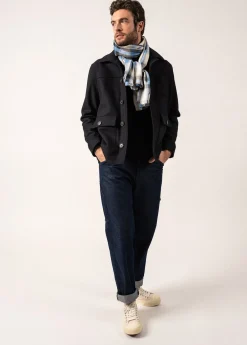 SAINT JAMES Echarpes & Foulards*Foulard en coton et laine Oxygene/ecume