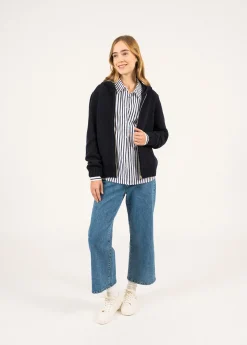 SAINT JAMES Pulls & Gilets*Gilet à capuche Dublin Navy