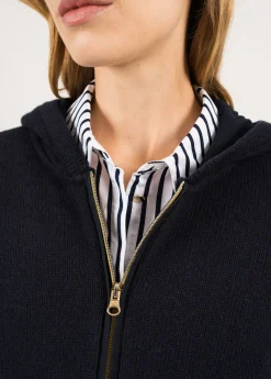 SAINT JAMES Pulls & Gilets*Gilet à capuche Dublin Navy