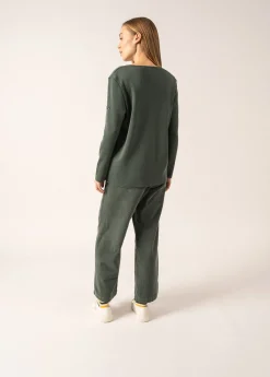 SAINT JAMES Pulls & Gilets*Gilet col V Blainville boutonné Vegetal