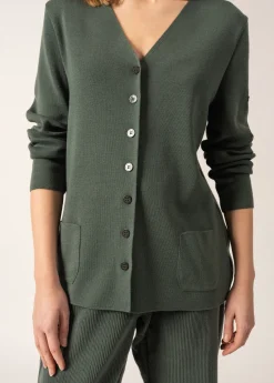 SAINT JAMES Pulls & Gilets*Gilet col V Blainville boutonné Vegetal