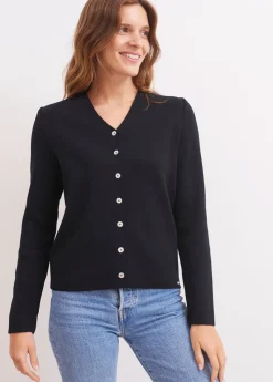 SAINT JAMES Pulls & Gilets*Gilet col V Brevands Noir