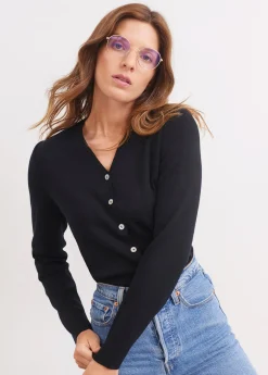 SAINT JAMES Pulls & Gilets*Gilet col V Brevands Noir