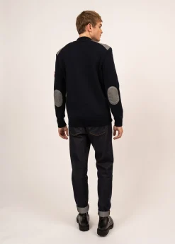 SAINT JAMES Pulls & Gilets*Gilet zippé en laine et drap de laine Serac Arpin Navy