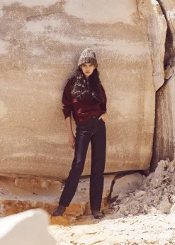 SAINT JAMES Pantalons & Shorts*Jean droit Apolline Mérinos Marine