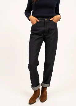 SAINT JAMES Pantalons & Shorts*Jean droit Apolline Mérinos Marine