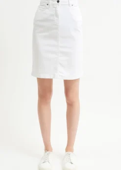 SAINT JAMES Robes & Jupes*Jupe droite Elfy Blanc