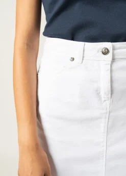 SAINT JAMES Robes & Jupes*Jupe droite Elfy Blanc