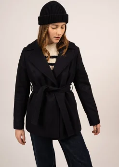 SAINT JAMES Cabans & Manteaux*Manteau court Ste Laury Navy