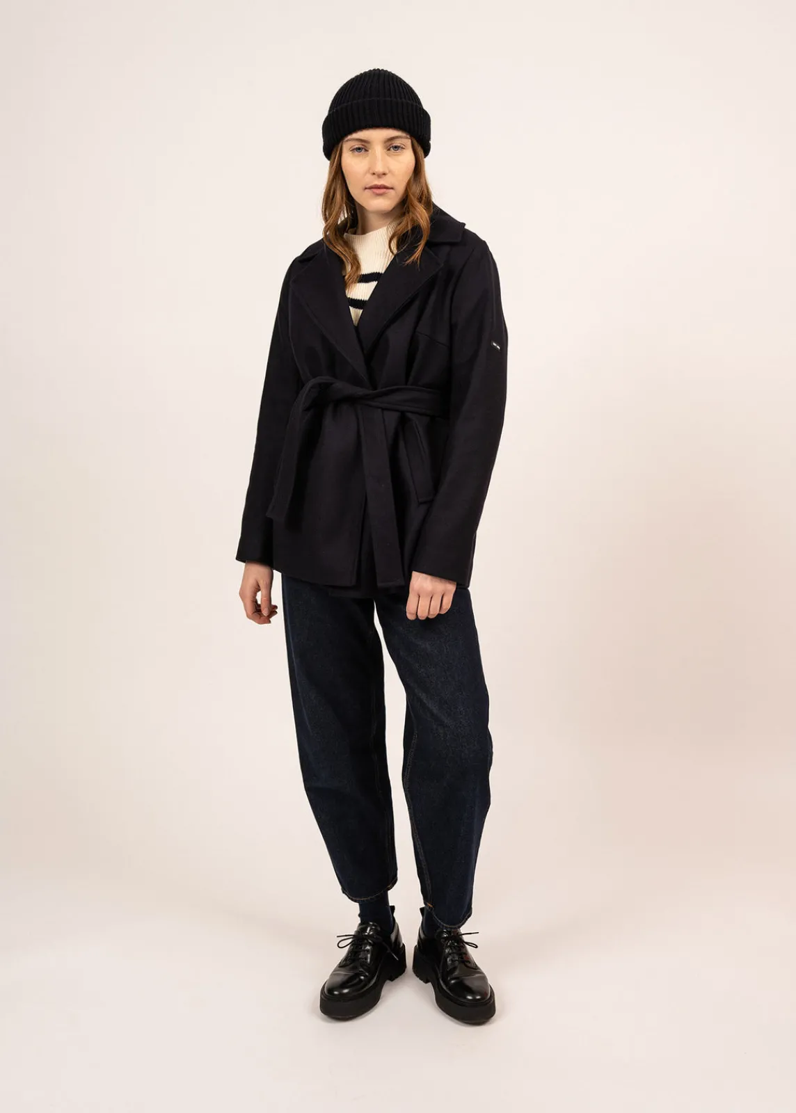 SAINT JAMES Cabans & Manteaux*Manteau court Ste Laury Navy
